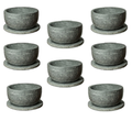 8 Soapstone Bowls 500 ML – With Saucer