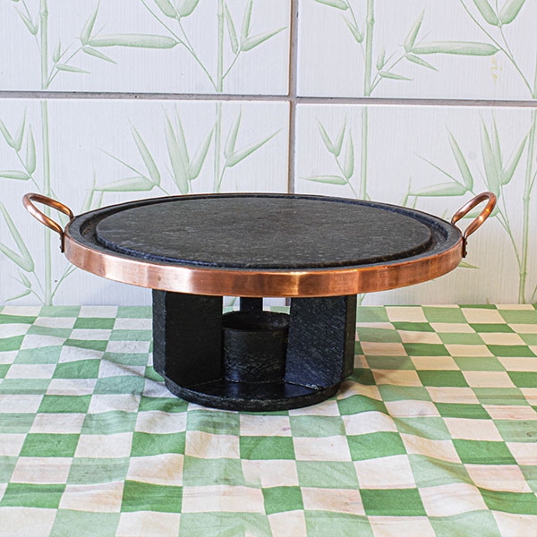 Soapstone Grill 32cm + Rechaud