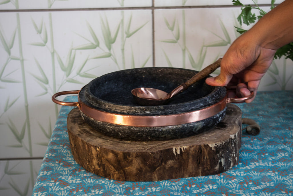 Panela Holandesa em Pedra Sabão 2 em 1