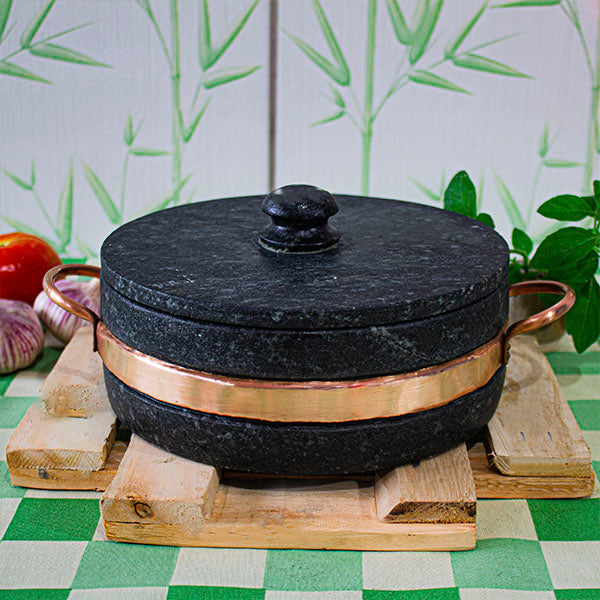 Conjunto 4 Panelas de Pedra e 1 Grelha 1L | 1,5L | 2L | 3L + Brinde