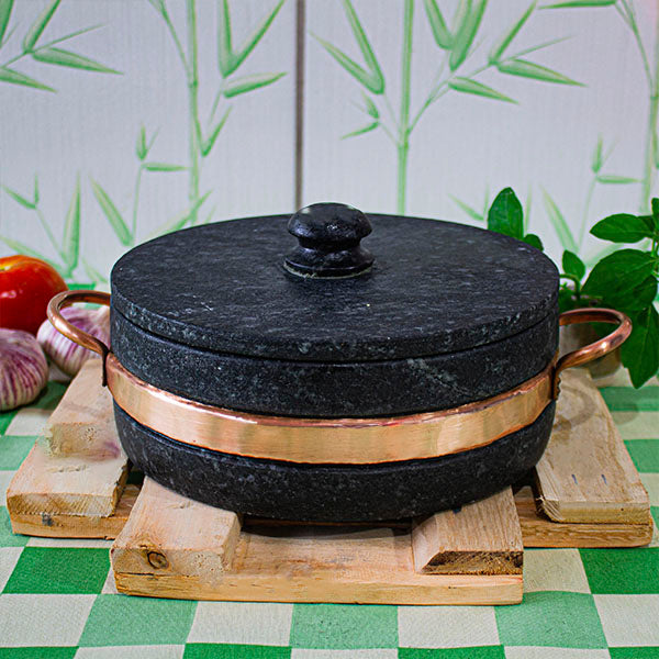 Conjunto 5 Panelas de Pedra Sabão 1L | 1,5L | 2L | 3L + Brinde