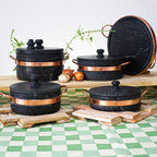 Conjunto Completo de Panelas de Pedra – 5 Peças + Pilão