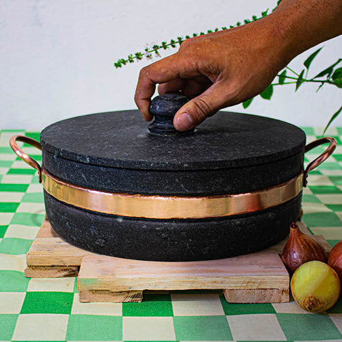 Conjunto 4 Panelas de Pedra e 1 Grelha 1L | 1,5L | 2L | 3L + Brinde